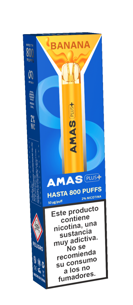 AMÁS+| BANANA 800 PUFFS 2%